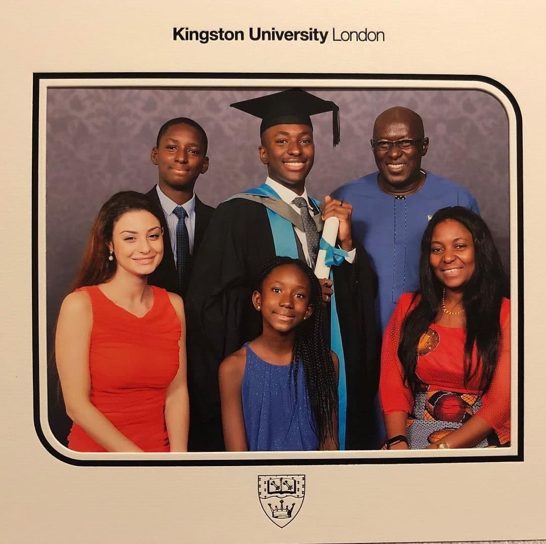 A proud family moment — Kingston University graduation